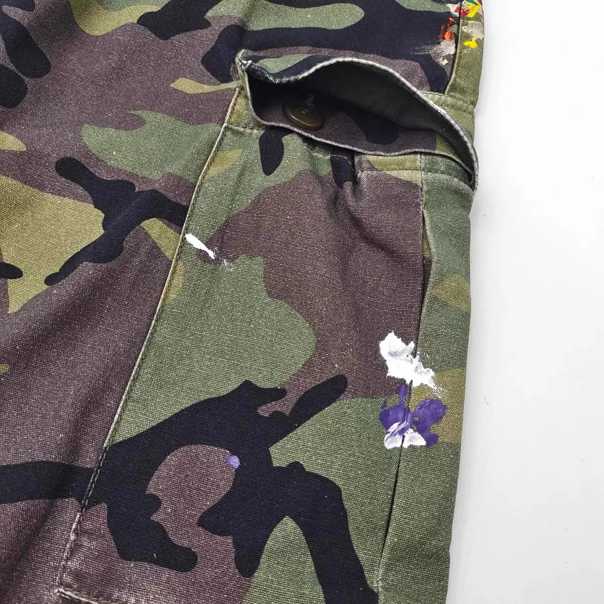 Beige Camouflage Leopard Tactical Cargo Pants