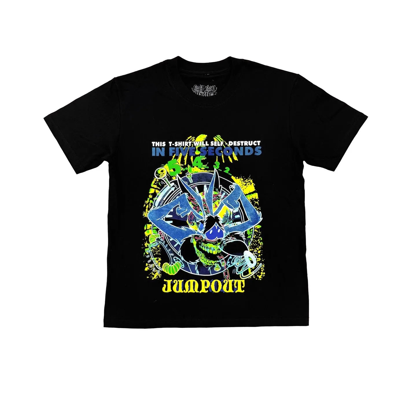 Black Jumpout Countdown Seconds Graphic Tee