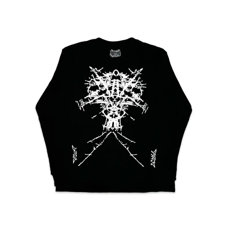 Black Statement Retro Lettering Graphic Tee
