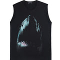 Black Color Shark Teeth Graphic Tank