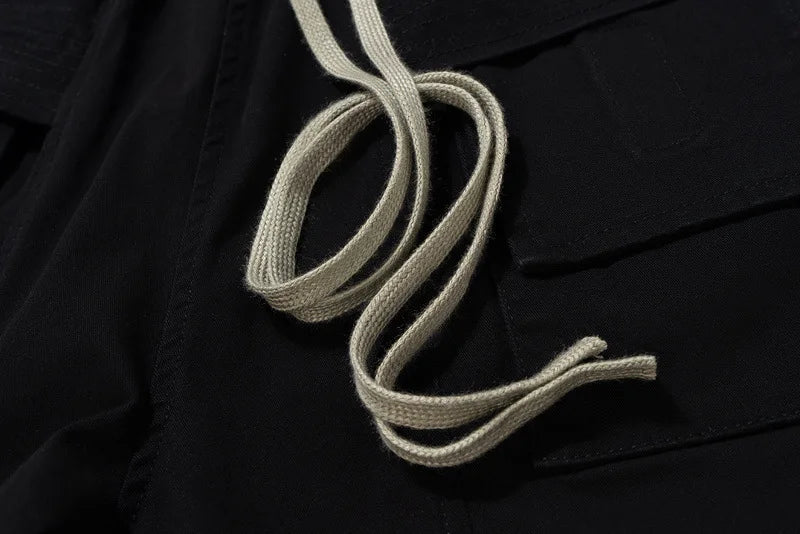 Black Tactical Bold Artwork Cargo Pants