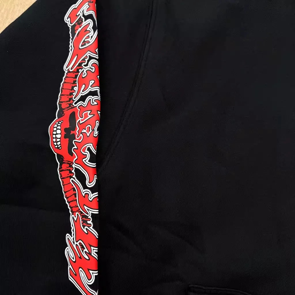 Black Pyskotic Born Graphic Zip Hoodie