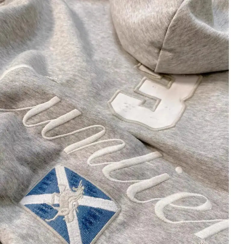 Beige Washed Bold Print Graphic Hoodie