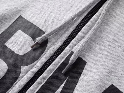 Army Grey Graphic Zip Hoodie
