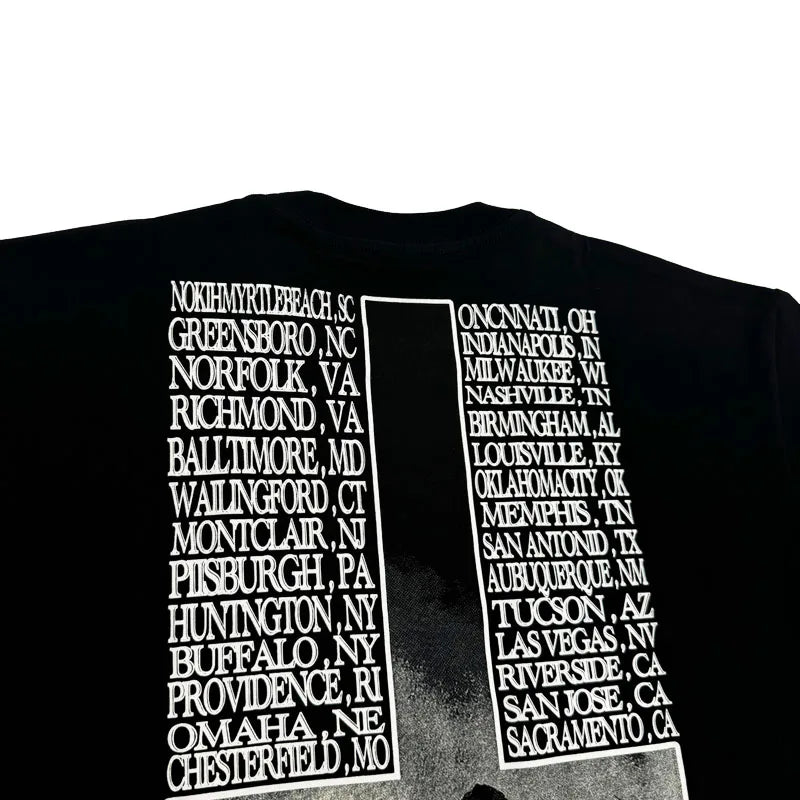 Black Leg Bold Print Graphic Tee