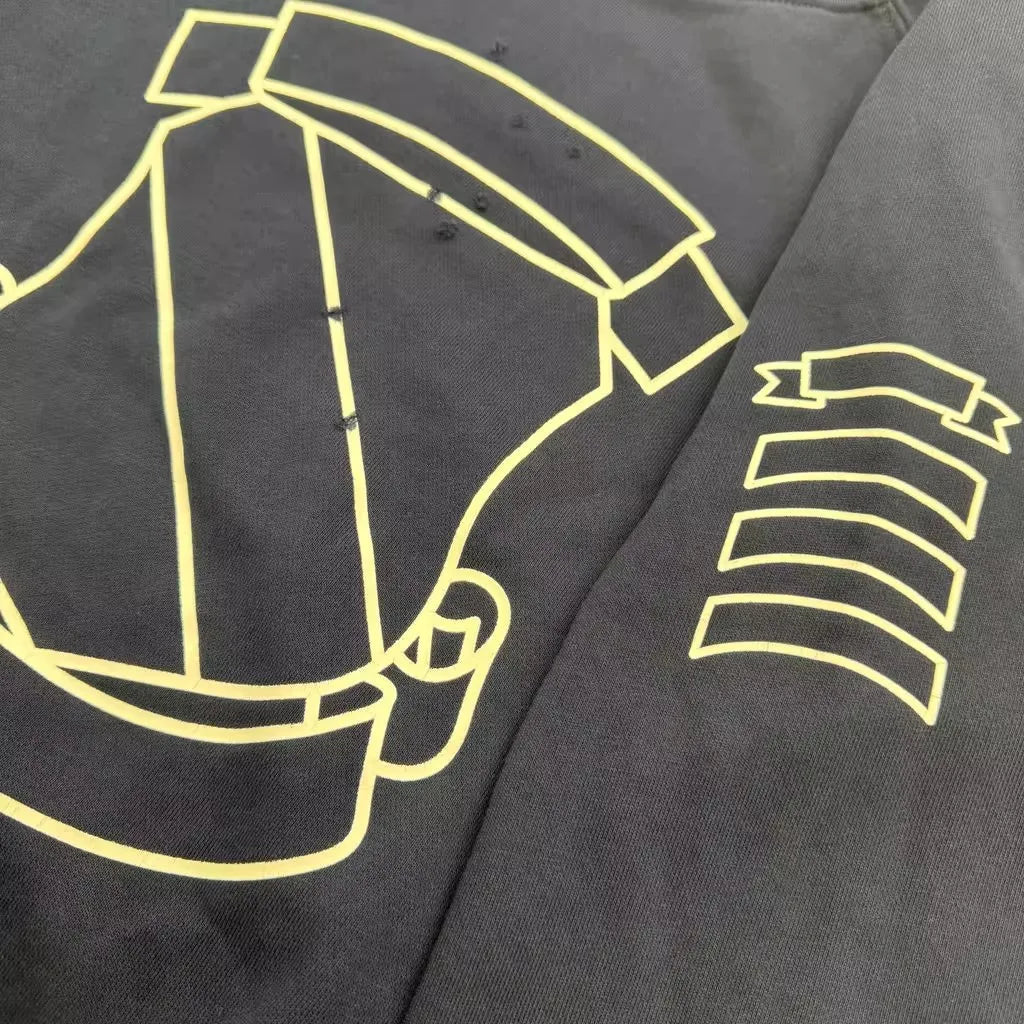 Black Shield Emblem Graphic Hoodie