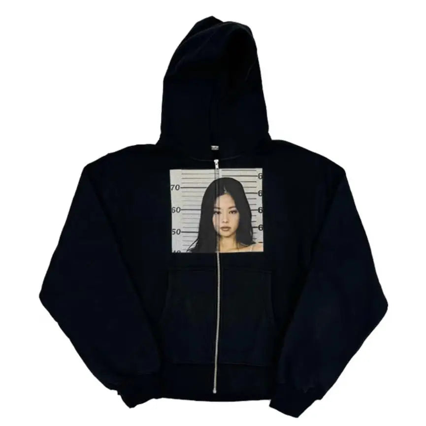 Black Vintage Graphic Hoodie