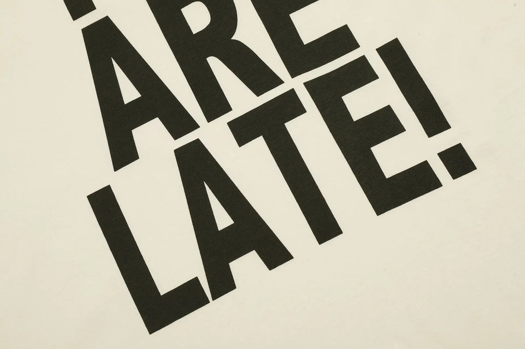 White Late Stop Graphic Tee