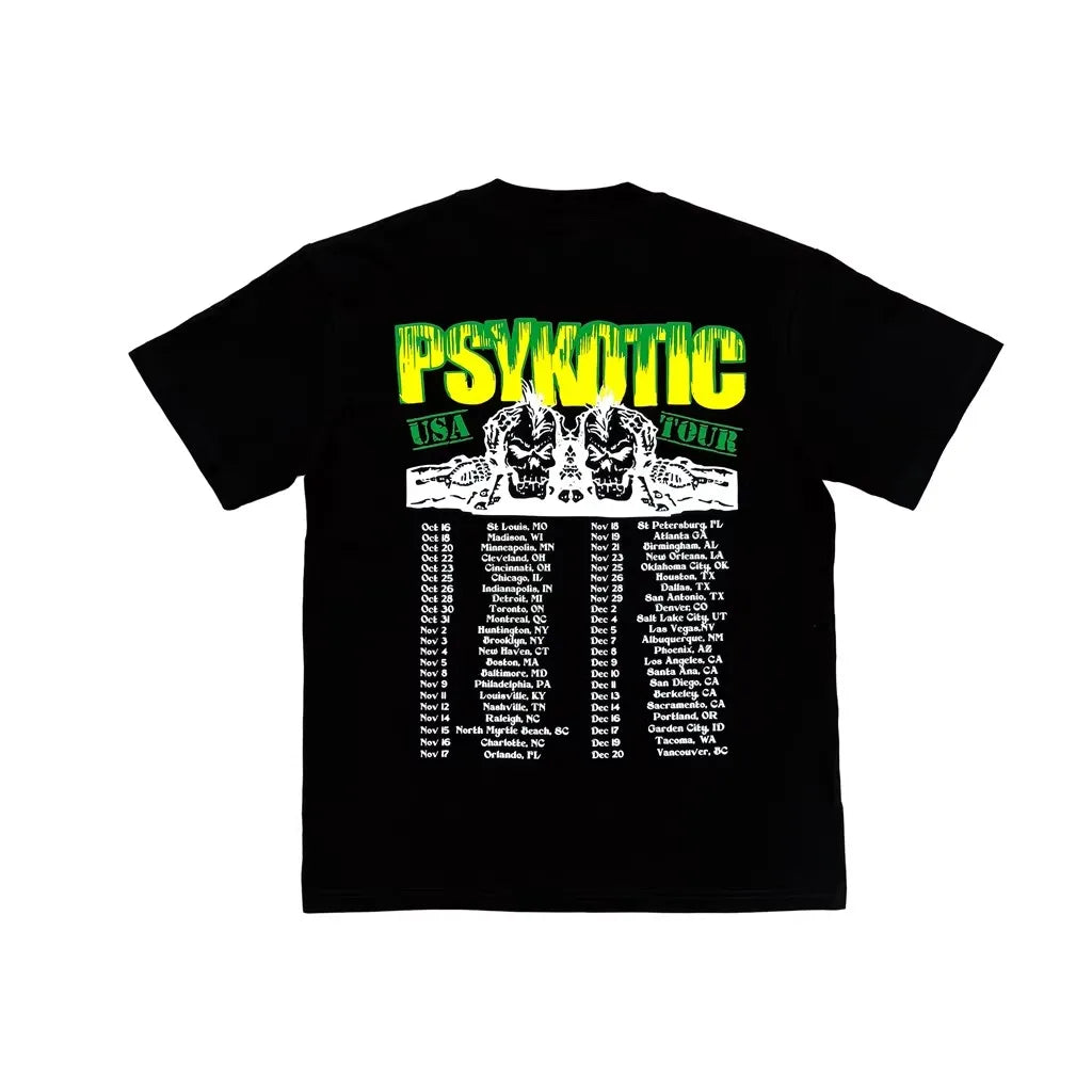 Black Psykotic USA Mech Graphic Tee