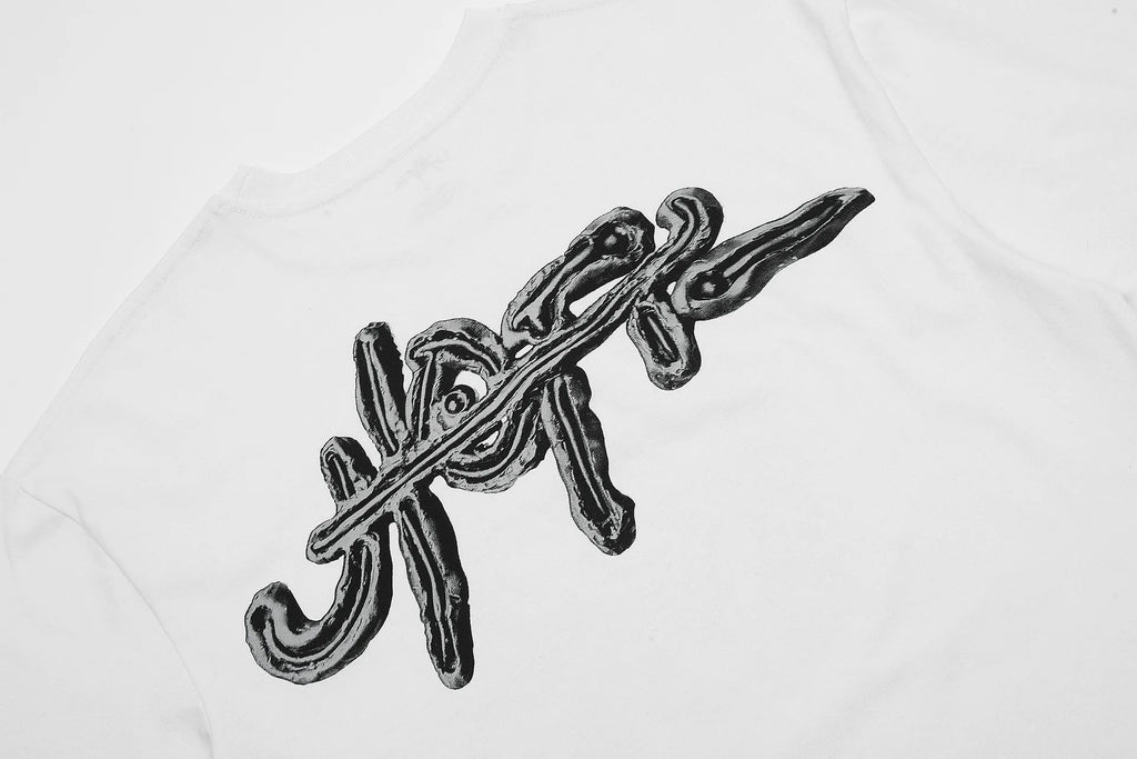 Beige Skull Graphic Tee