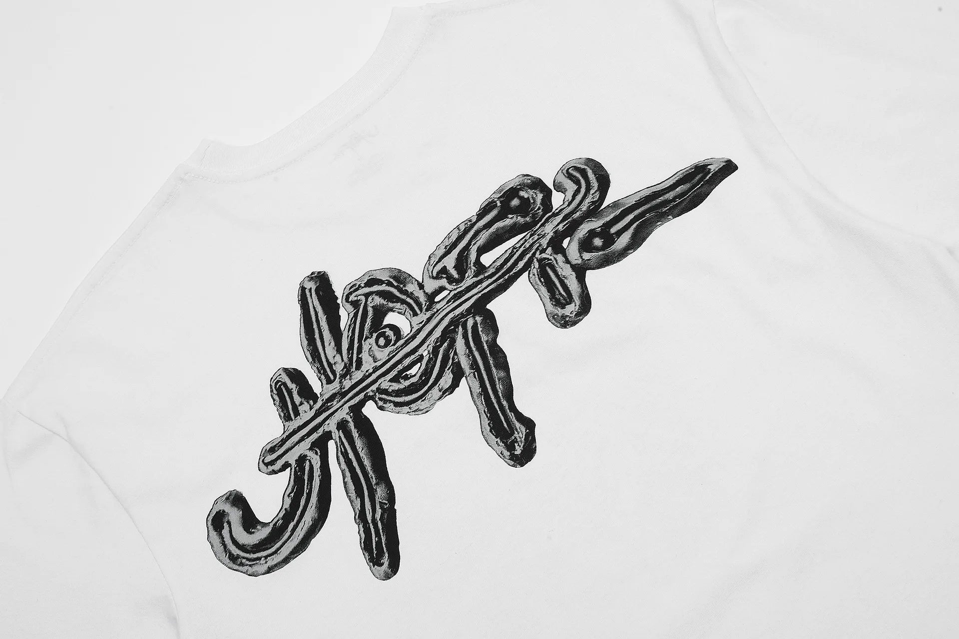 Beige Skull Graphic Tee