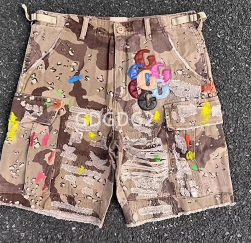 Brown Patch Desert Woodland Cargo Shorts