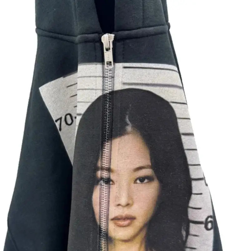 Black Vintage Graphic Hoodie