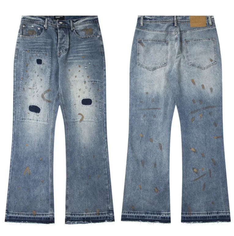 Gray Eyes Ink Straight-Leg Jeans