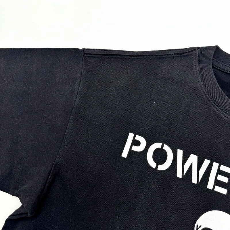 Black Skull Power Graphic Tee