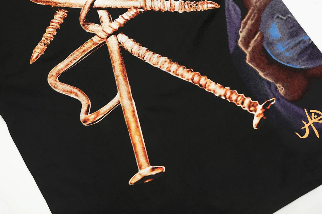 Black Twisted Nails Graphic Tee