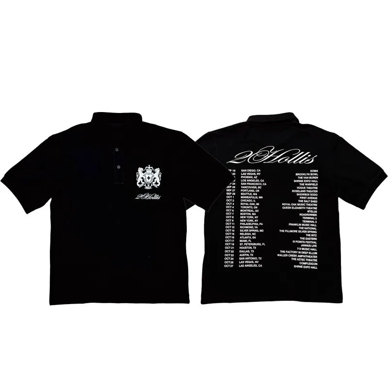 Black Statement Polo Shirt