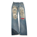 Gray Thunderbolt Straight-Leg Jeans