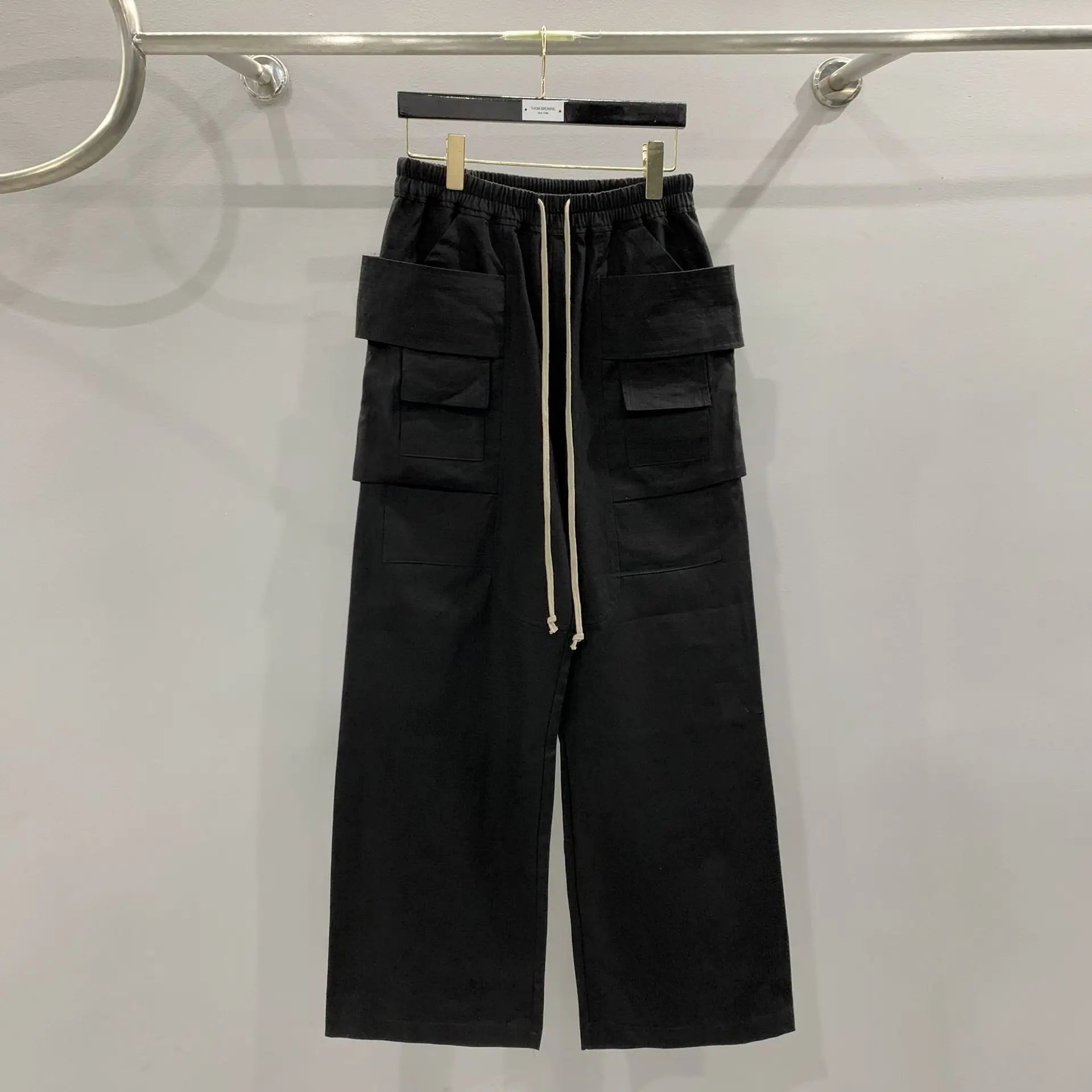 Beige Tactical Paratrooper Cargo Pants