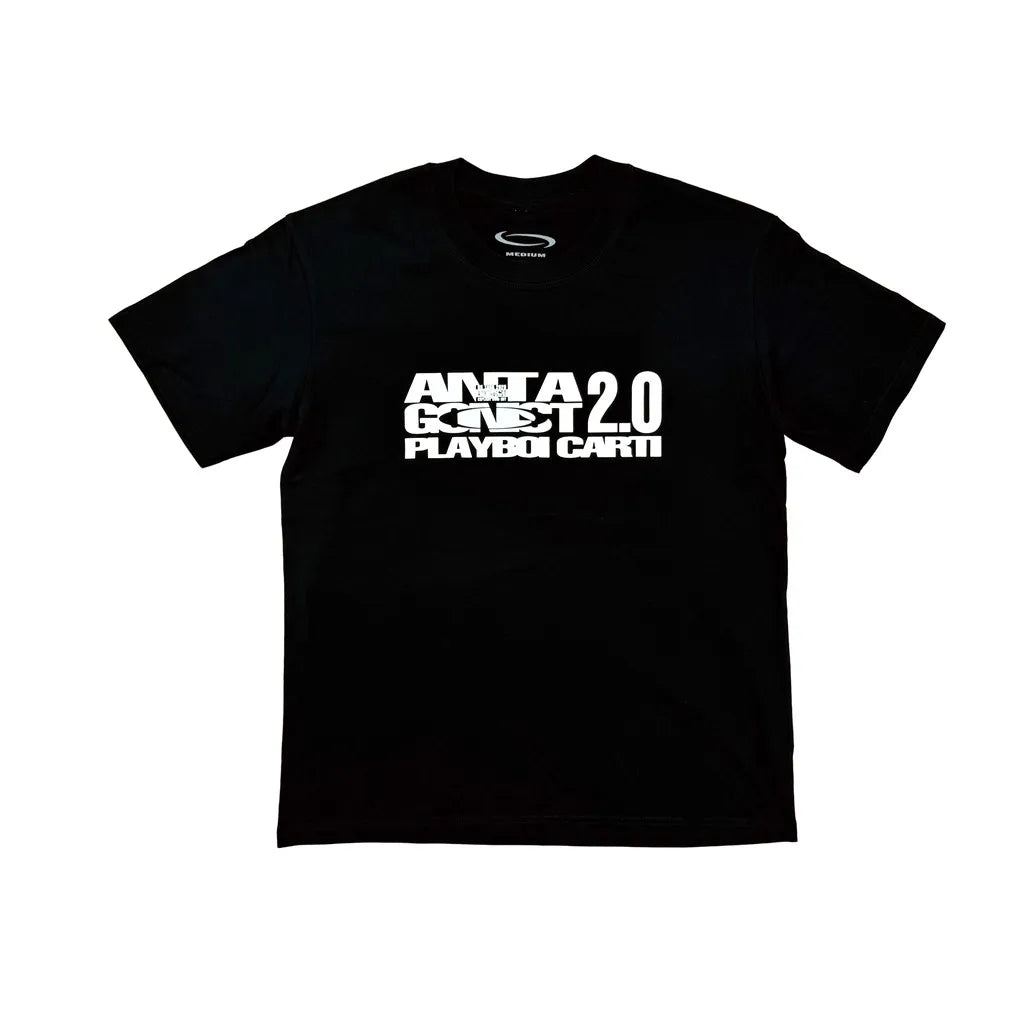 Black Statement Abstract Collage Graphic Tee