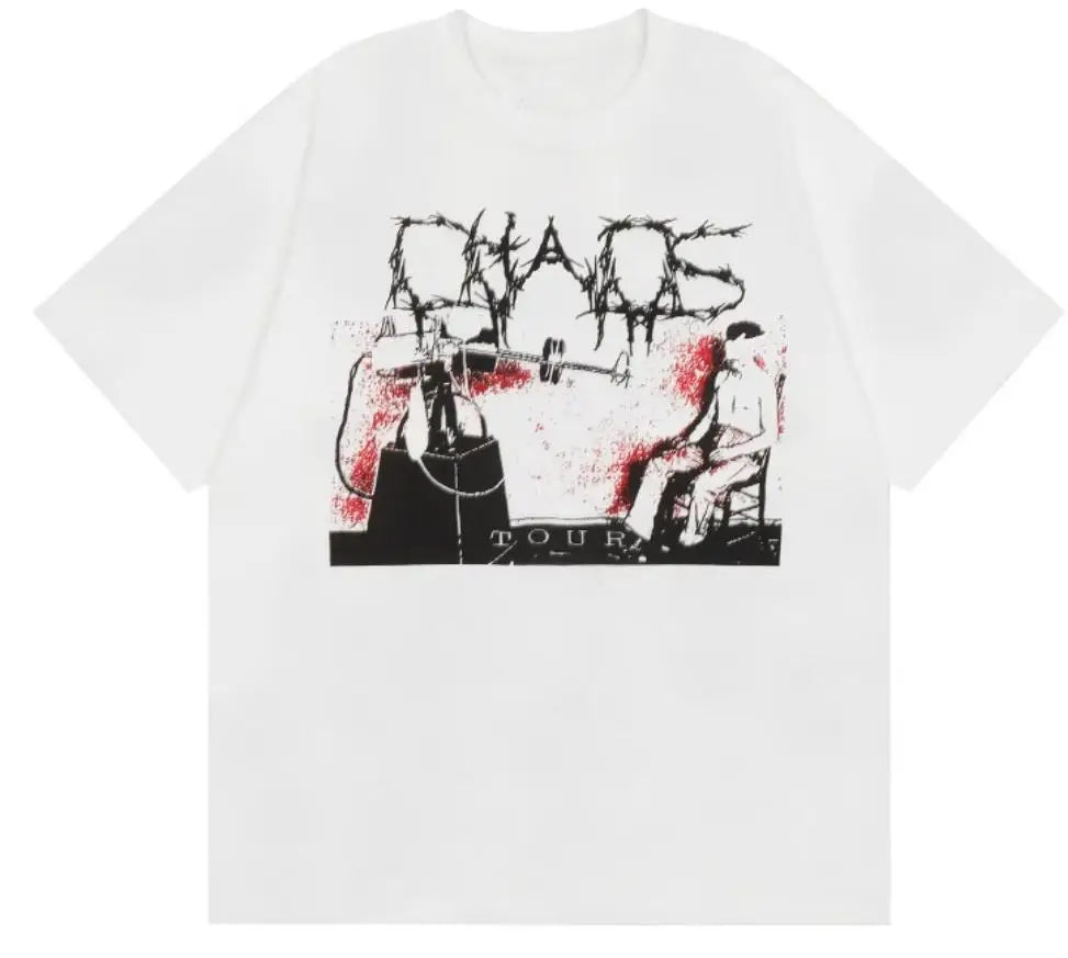 Black Skull Bold Motif Graphic Tee