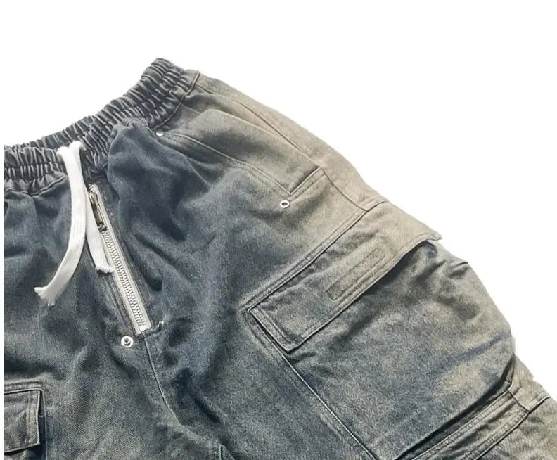 Charcoal Statement Straight-Leg Jeans