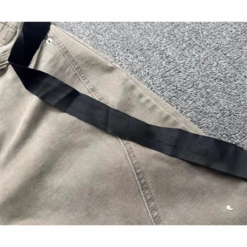 Charcoal Sand Straight-Leg Jeans