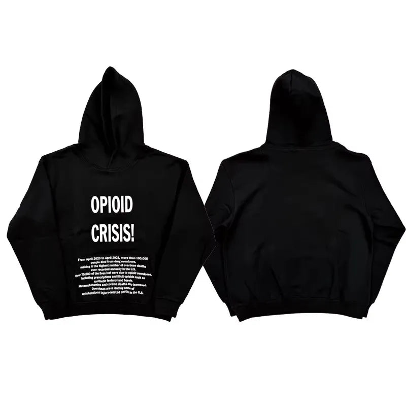 Black Antony Riddle Opioid Graphic Hoodie