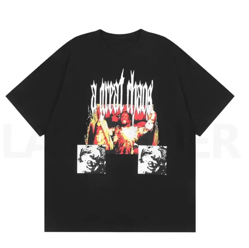 Black Statement Retro Emblem Graphic Tee