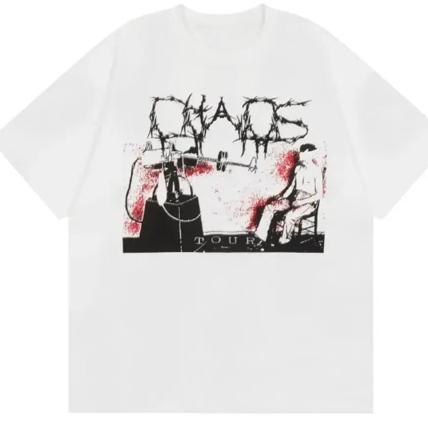 Black Skull Bold Motif Graphic Tee
