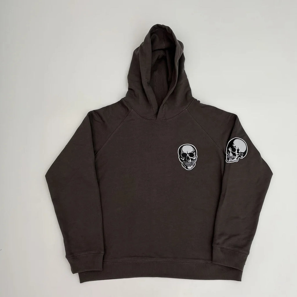 Black Skull Head Face Graphic Hoodie