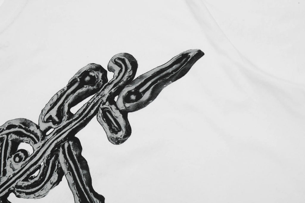 Beige Skull Graphic Tee