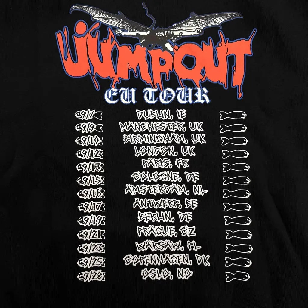 Black Skull Jumpout Graphic Hoodie