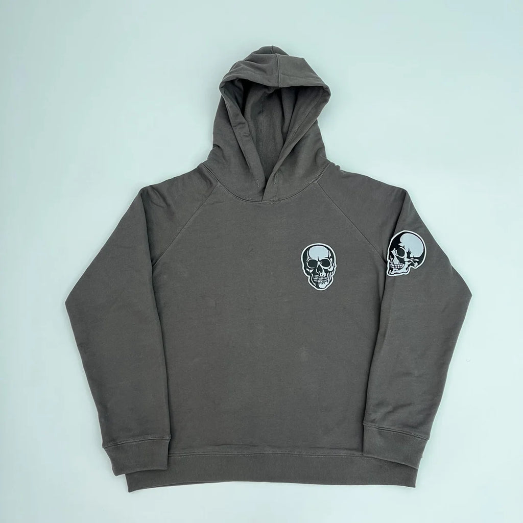 Black Skull Head Face Graphic Hoodie