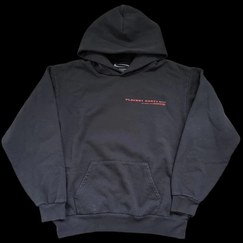 Black Complex Graphic Hoodie