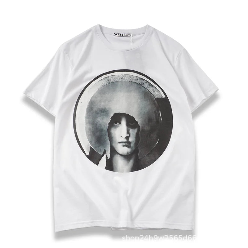 Black Virgin Mary Cross Graphic Tee