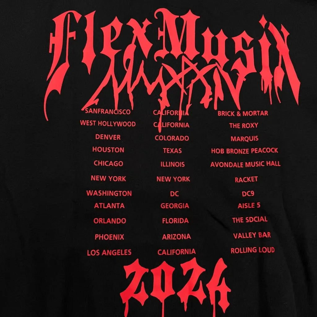 Black Flexmusix Graphic Hoodie