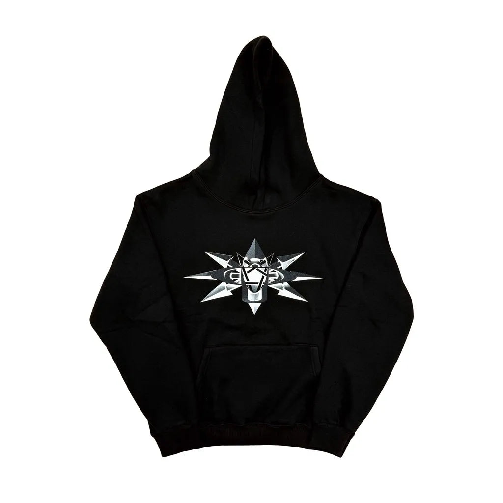 Black Cross Graphic Hoodie