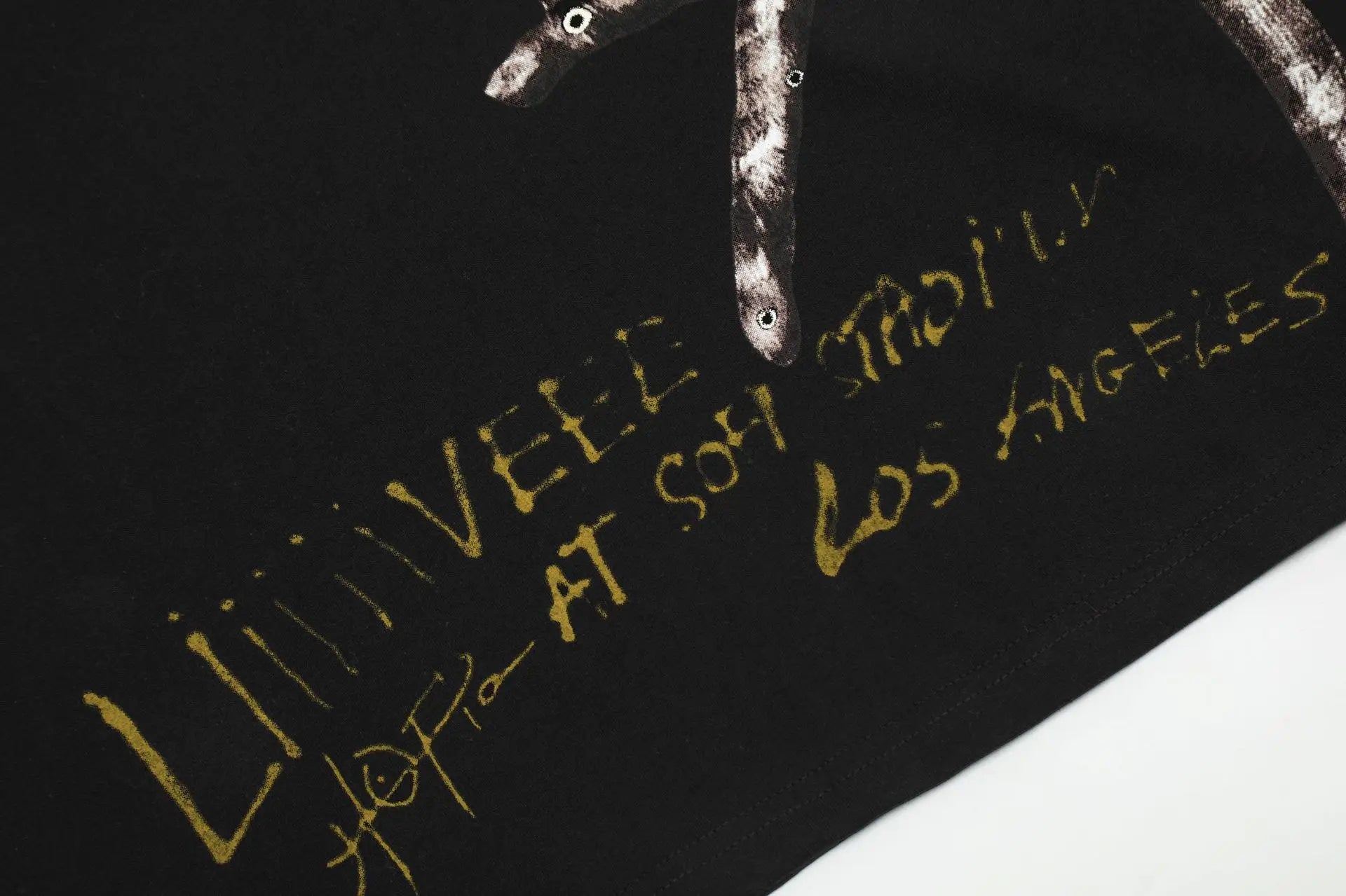 Black Statement Abstract Emblem Graphic Tee