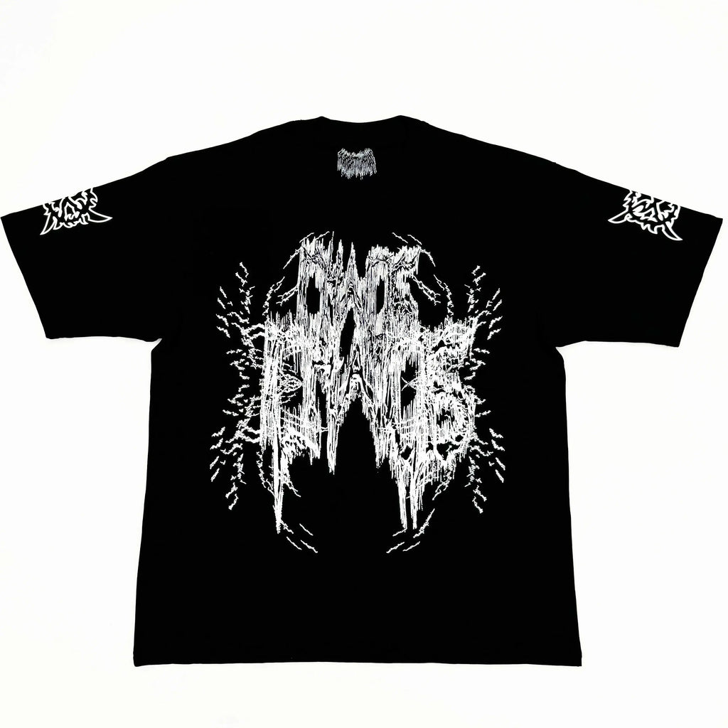 Black Skull Bold Artwork Graphic Tee