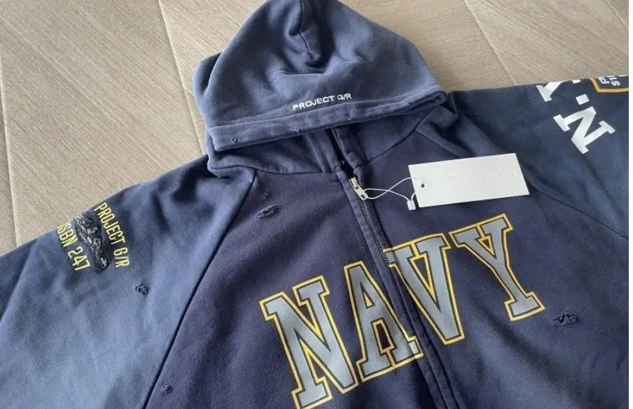 Navy Army Graphic Hoodie