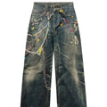 Black Candy Bold Print Straight-Leg Jeans