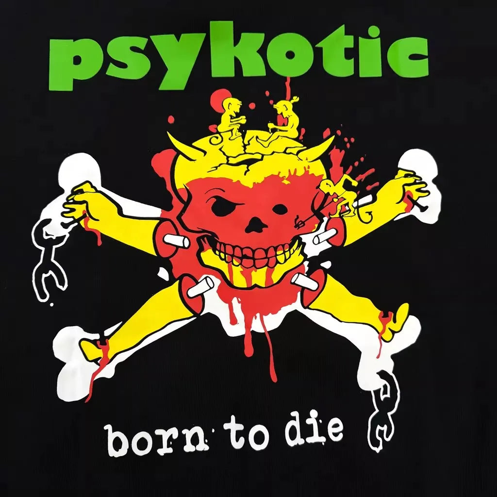 Black Pyskotic Born Graphic Zip Hoodie