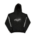 Black Statement Bold Print Graphic Hoodie