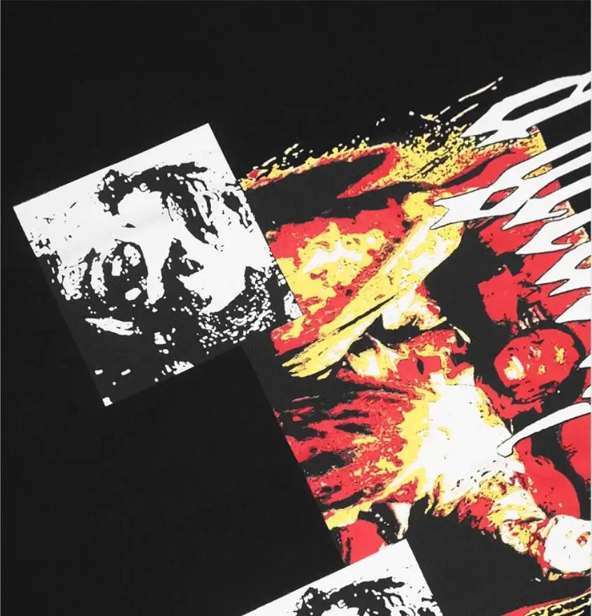 Black Statement Retro Emblem Graphic Tee