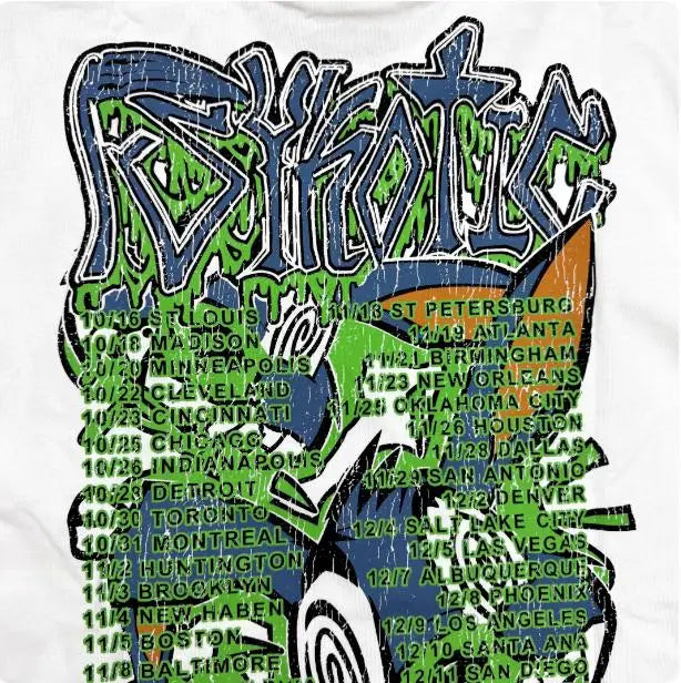 White Psykotic Bunny Longsleeves Graphic Tee
