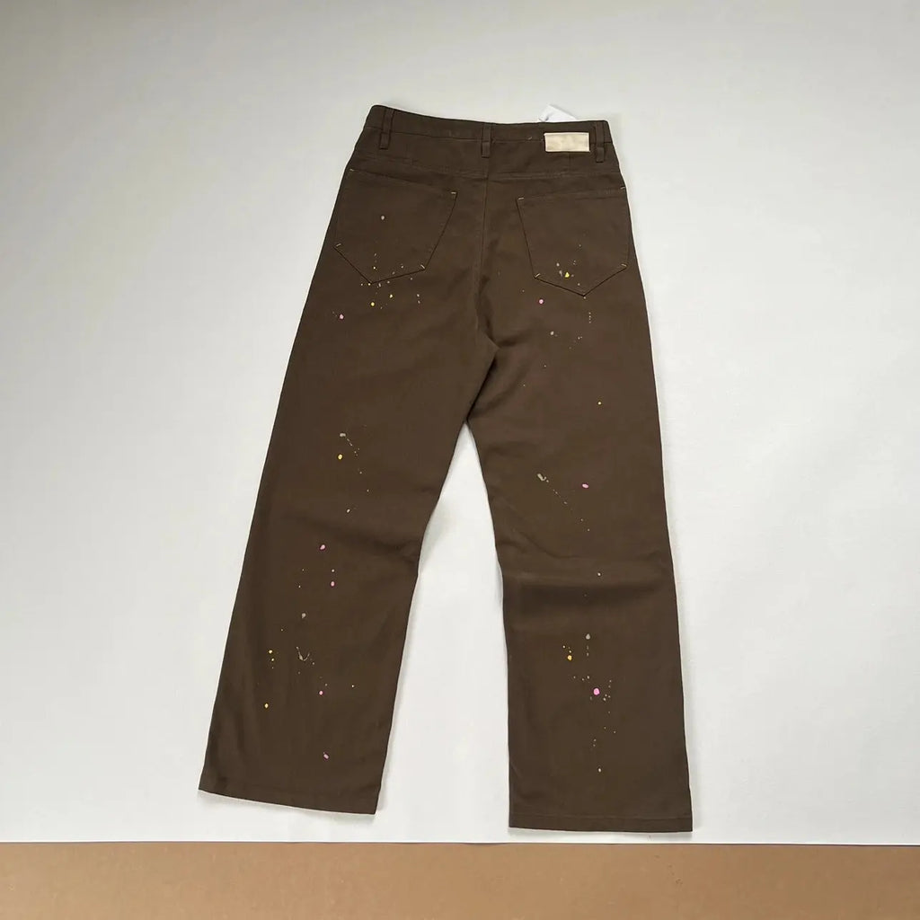 Charcoal Twisted Waist Ink Cargo Pants