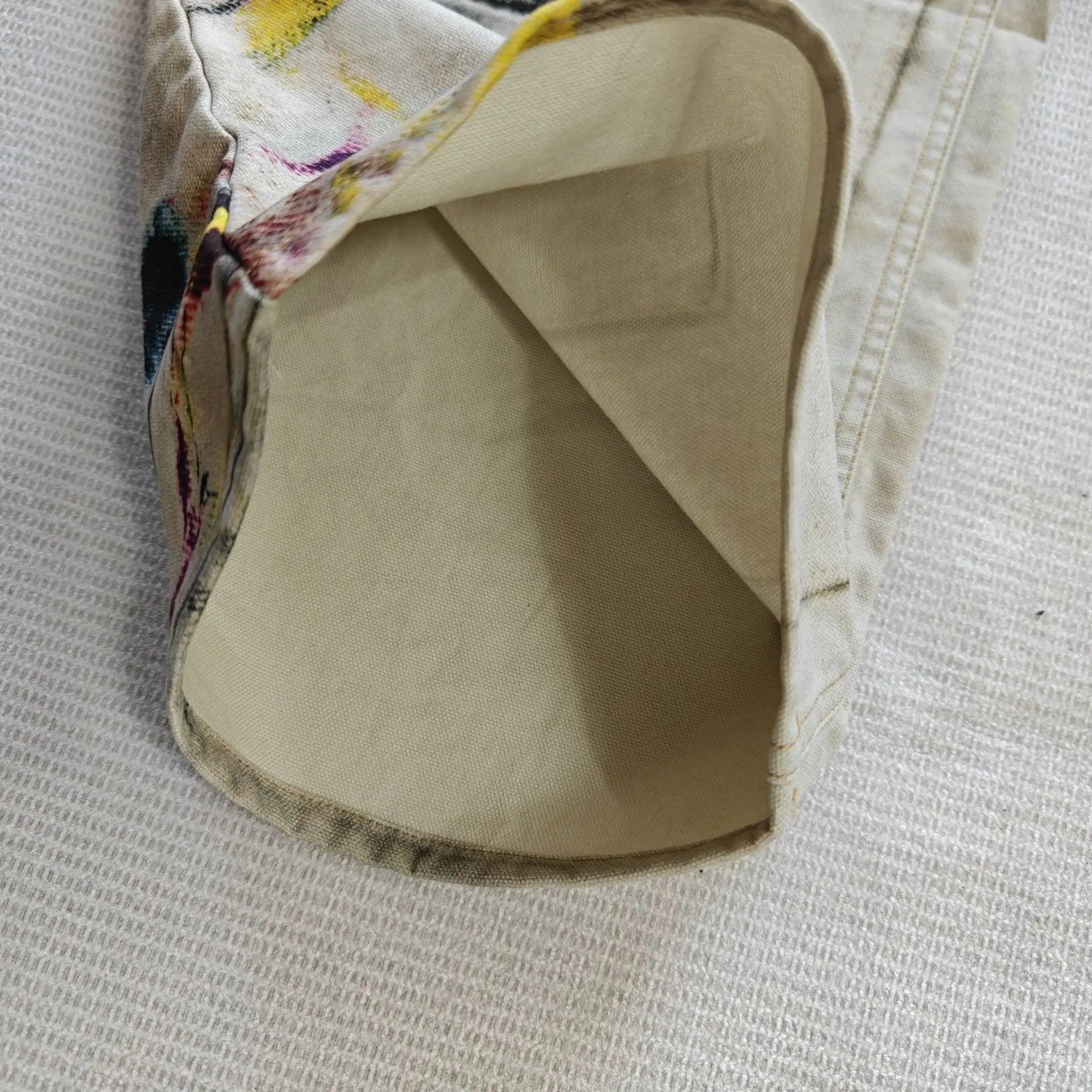 Beige Candy Ink Straight-Leg Jeans