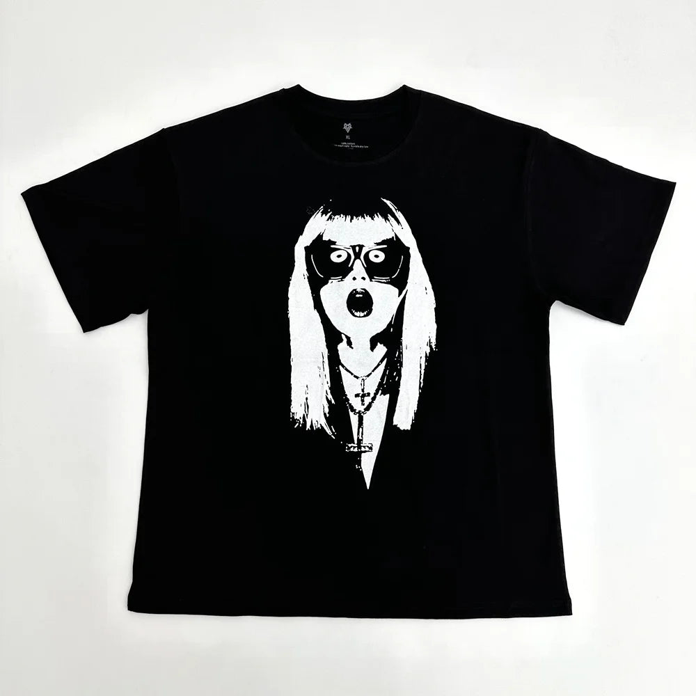 Black Statement Bold Lettering Graphic Tee