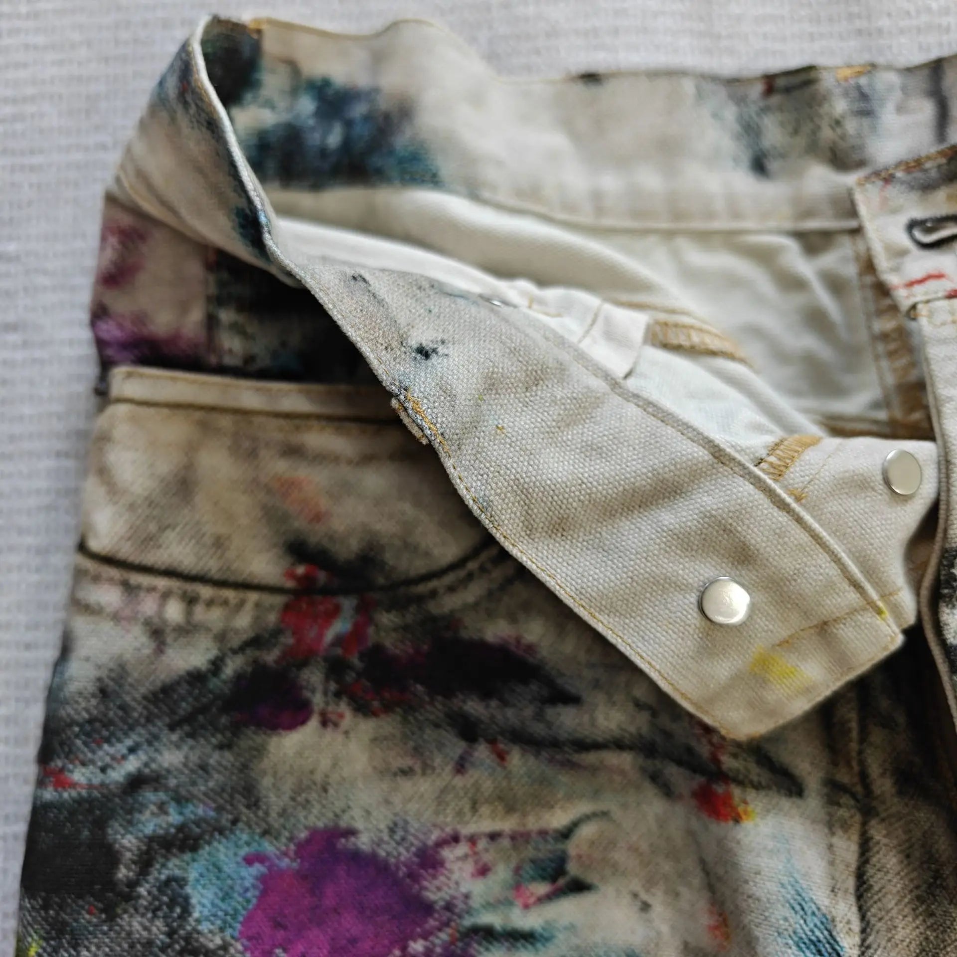 Beige Candy Ink Straight-Leg Jeans